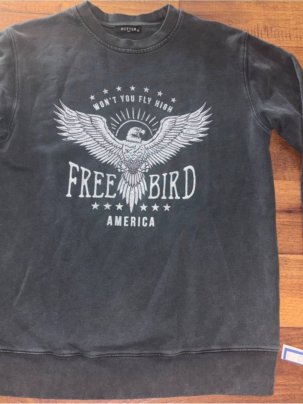 Zutter USA "Free Bird" Vintage Wash Eagle Crewneck Sweatshirt